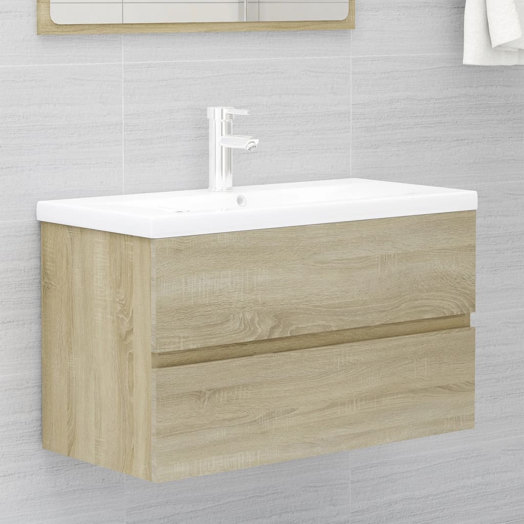 Sink Cabinet With Built-In Basin Engineered Wood