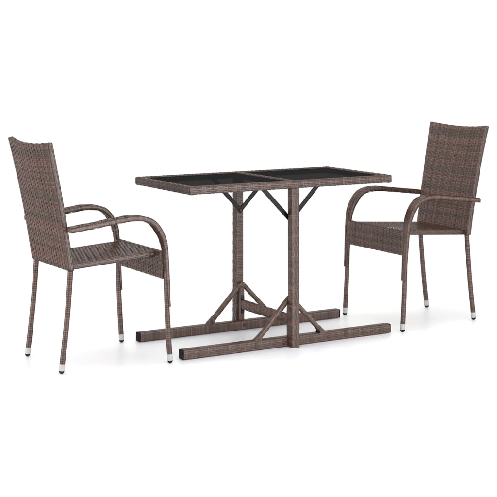 3 Piece Garden Dining Set