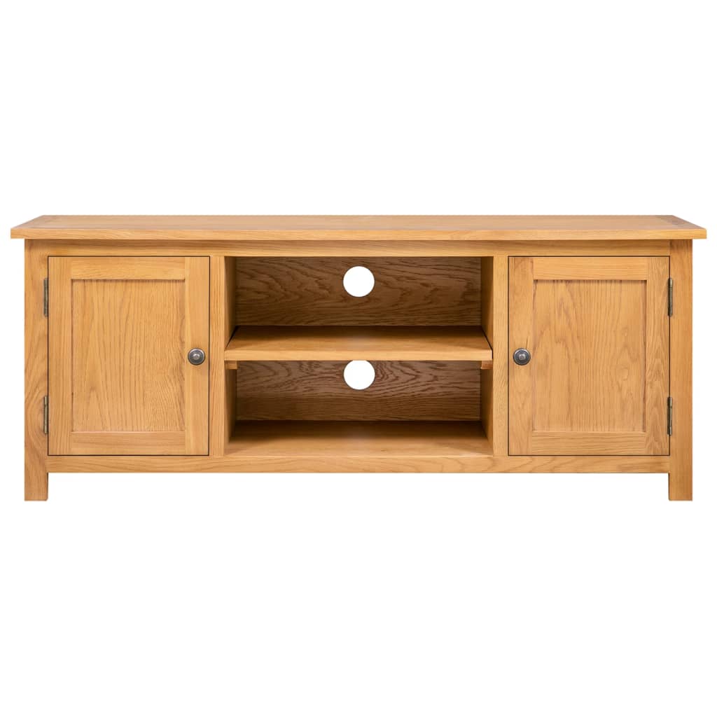 Tv Cabinet 110X35X44 Cm Solid Oak Wood
