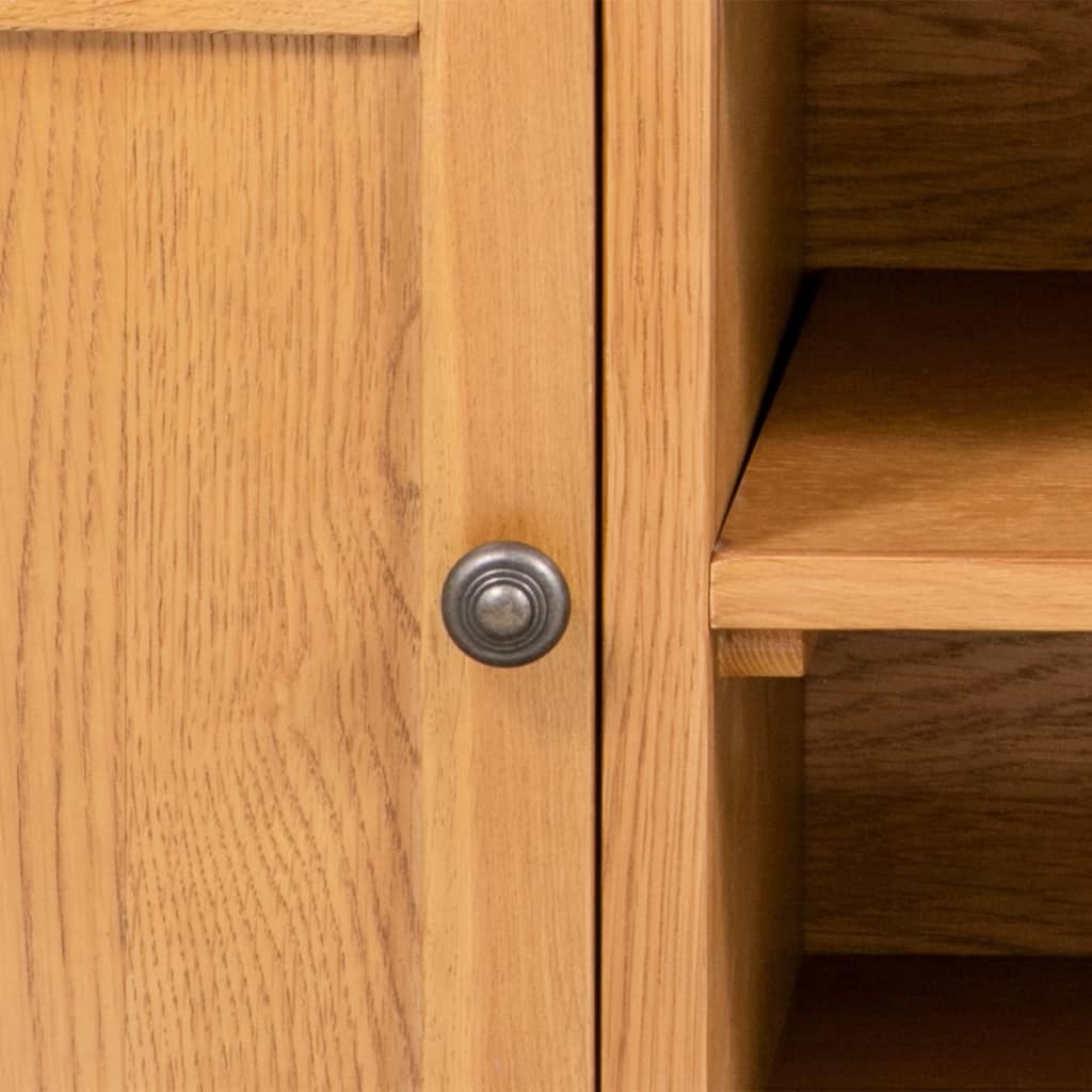 Tv Cabinet 110X35X44 Cm Solid Oak Wood