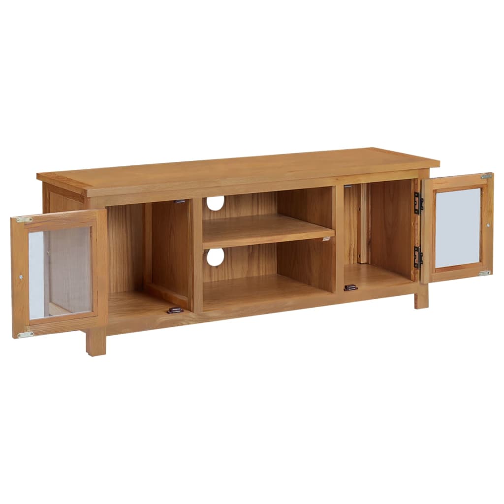 Tv Cabinet 110X35X44 Cm Solid Oak Wood