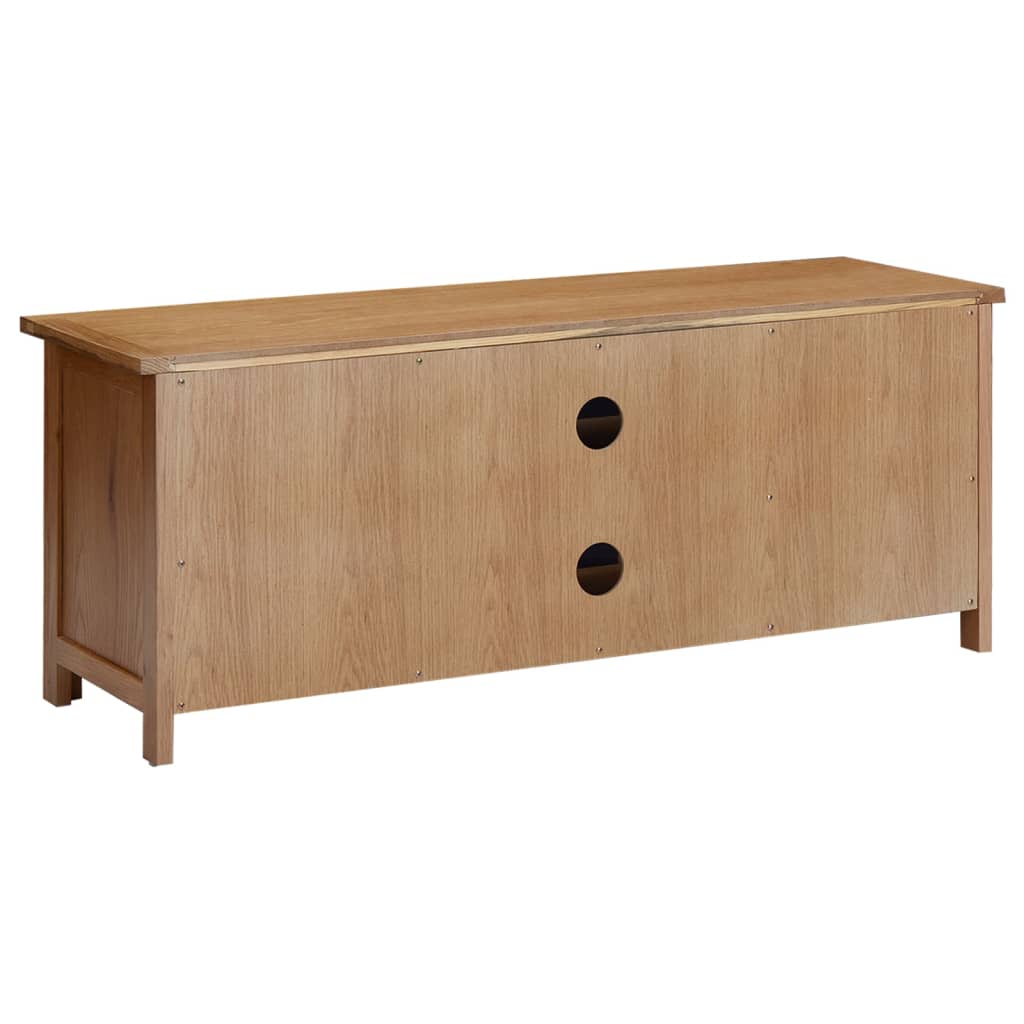 Tv Cabinet 110X35X44 Cm Solid Oak Wood