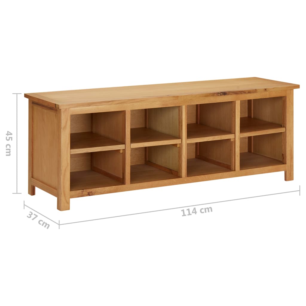 Shoe Rack 114X37X45 Cm Solid Oak Wood