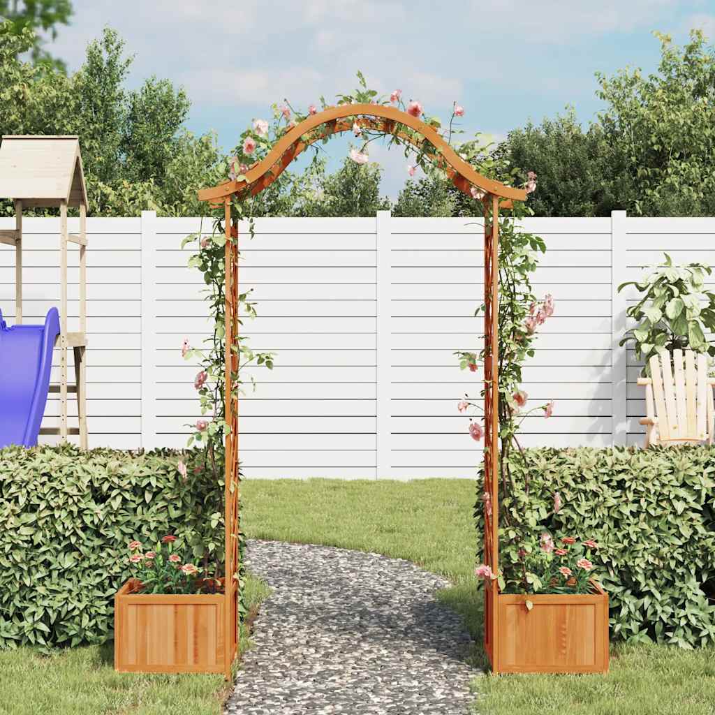 Garden Pergola With Planter Solid Firwood