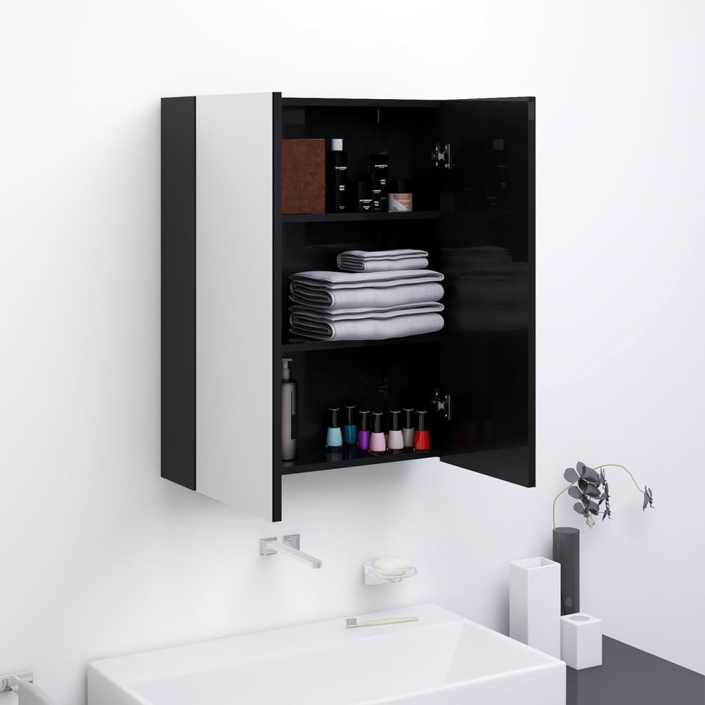 Bathroom Mirror Cabinet 60X15X75 Cm Mdf