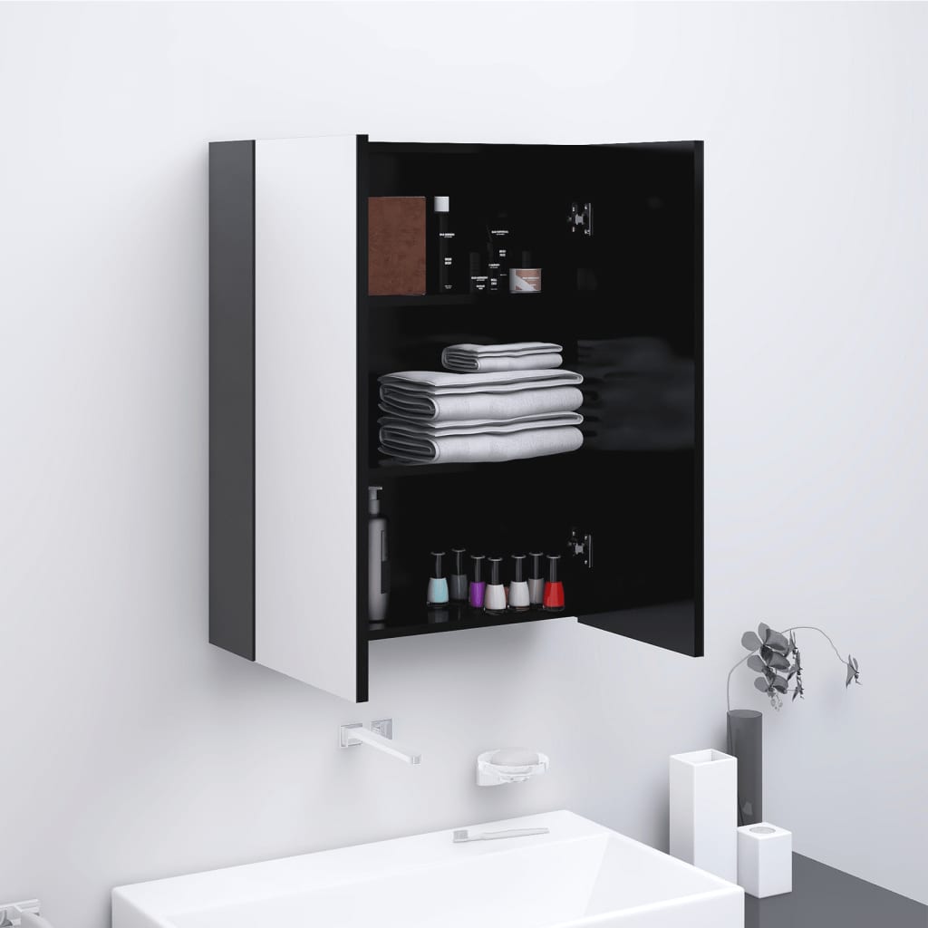 Bathroom Mirror Cabinet 60X15X75 Cm Mdf