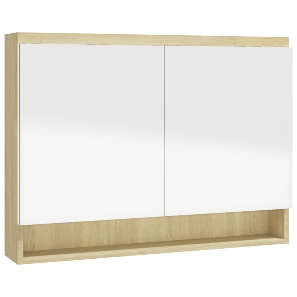 Bathroom Mirror Cabinet 80X15X60 Cm Mdf