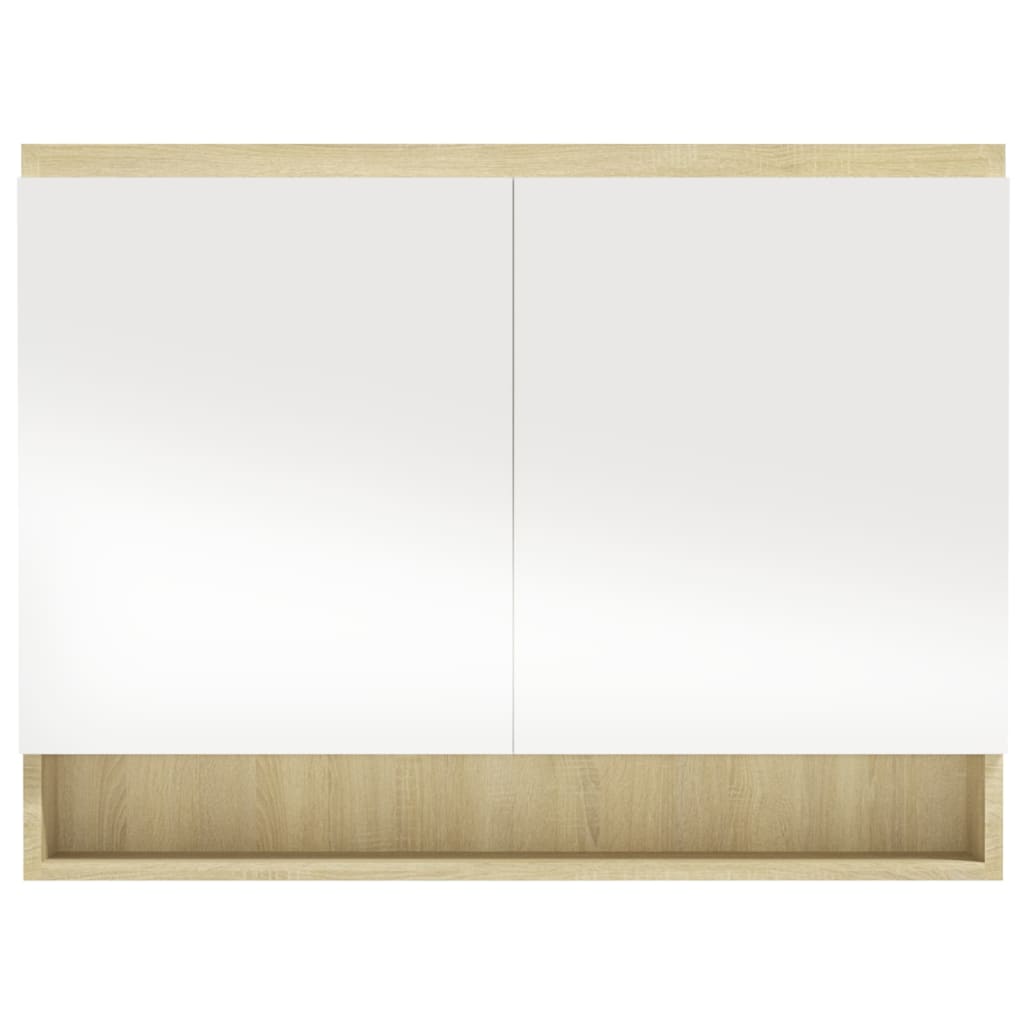 Bathroom Mirror Cabinet 80X15X60 Cm Mdf