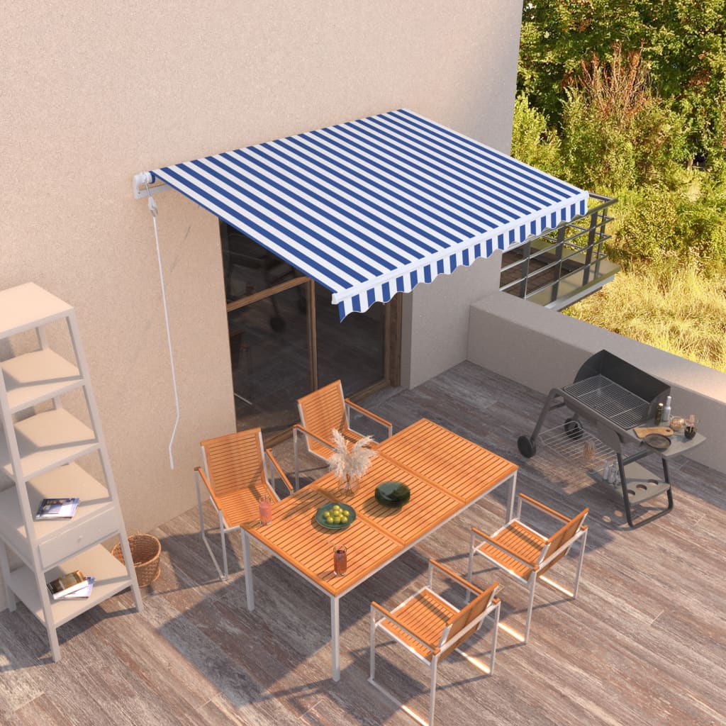 Automatic Retractable Awning Anthracite&White
