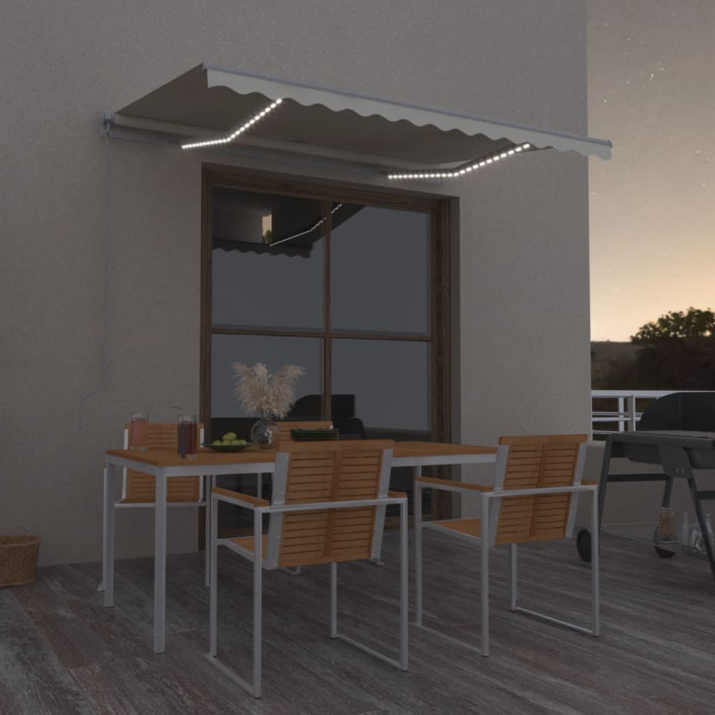 Manual Retractable Awning With Led