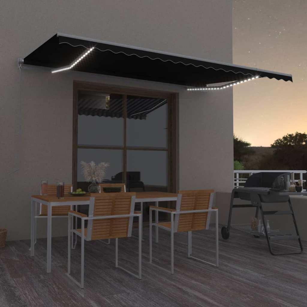 Manual Retractable Awning With Led