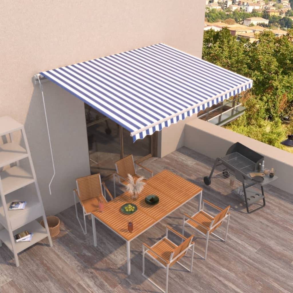 Automatic Retractable Awning Anthracite&White