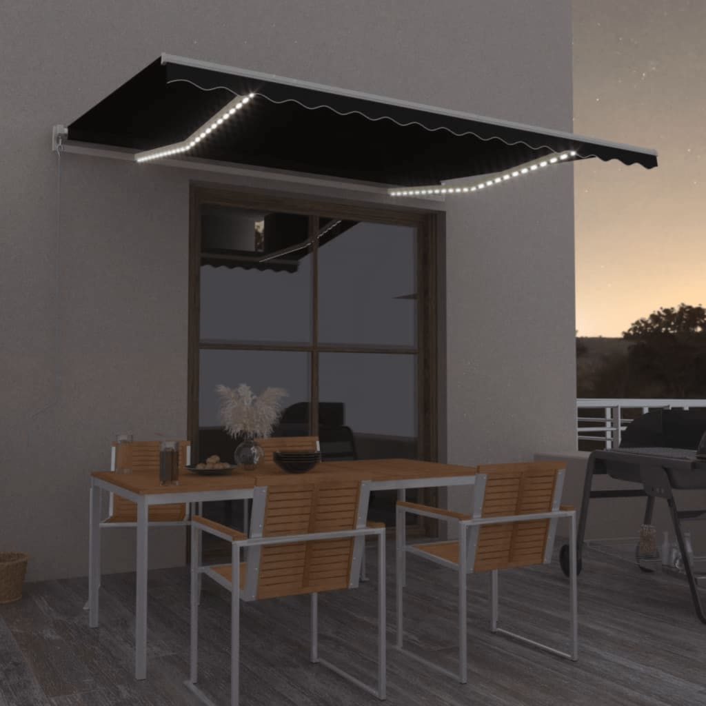 Manual Retractable Awning With Led