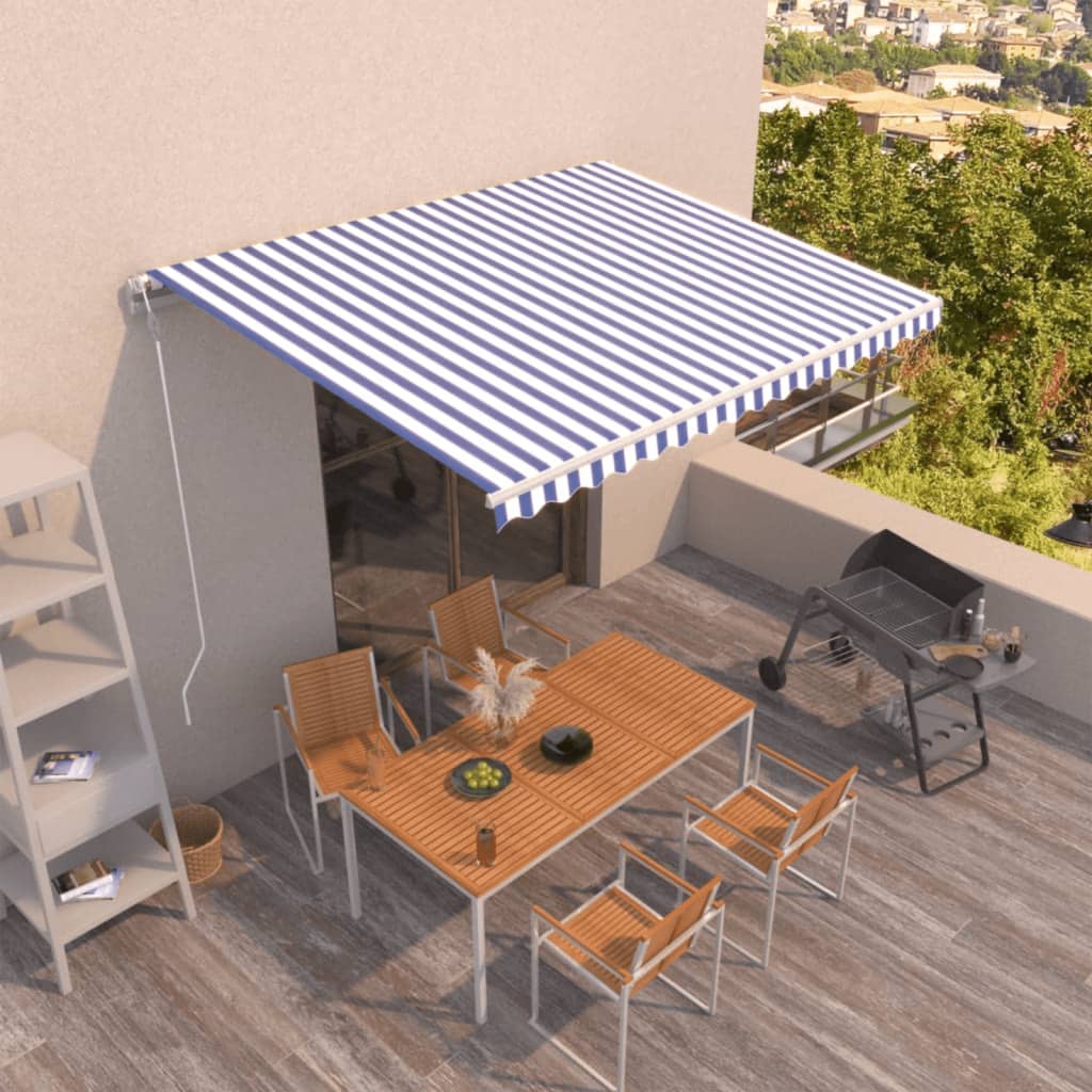 Automatic Retractable Awning Anthracite&White