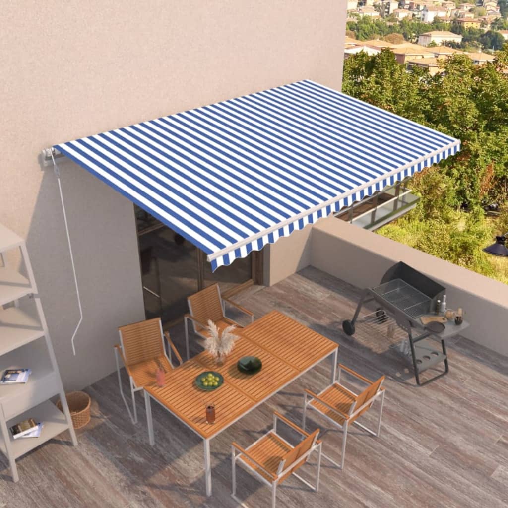 Automatic Retractable Awning Anthracite&White