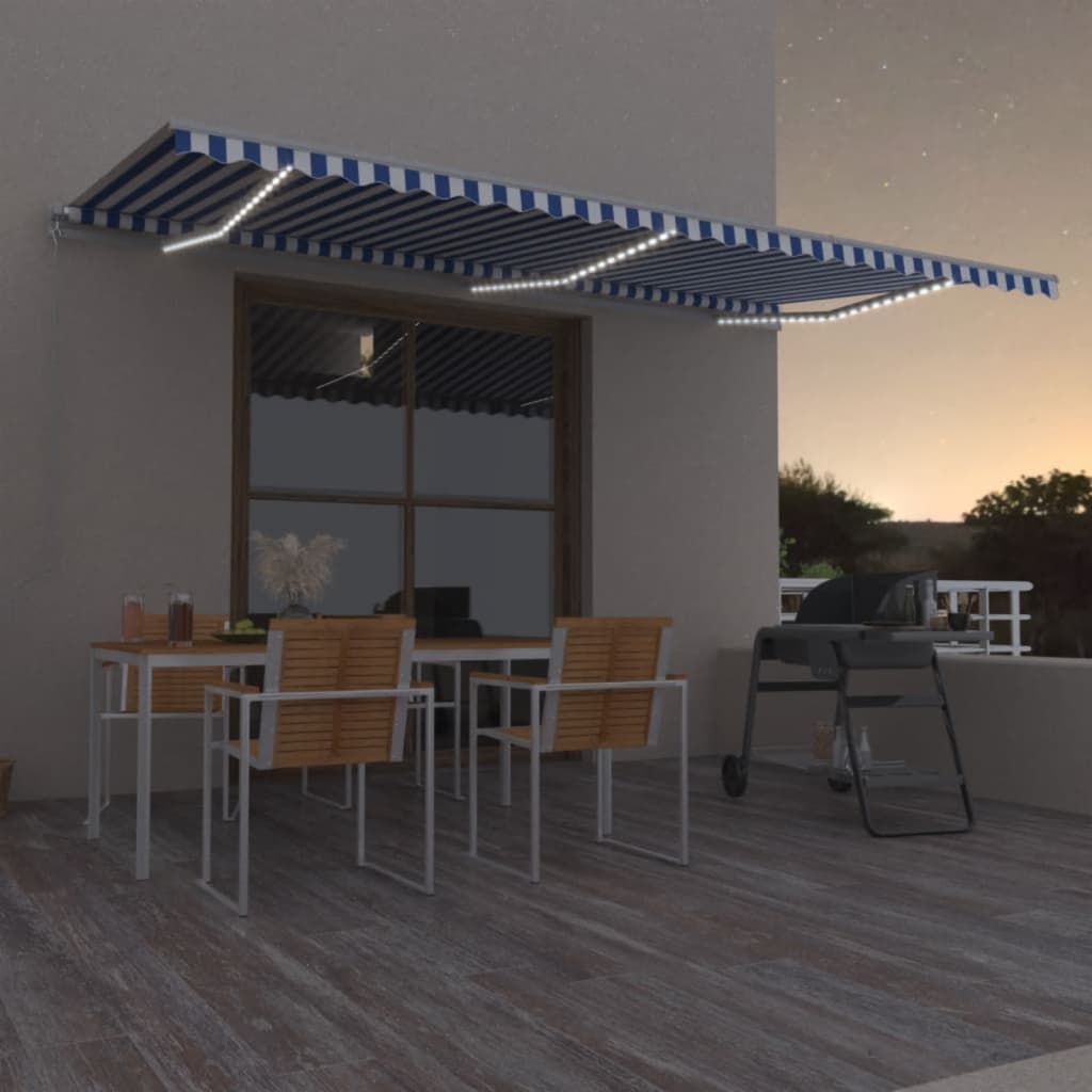 Manual Retractable Awning With Led