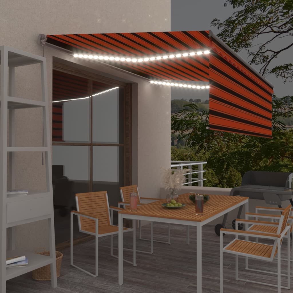 Manual Retractable Awning With Blind&Led 4.5X3M