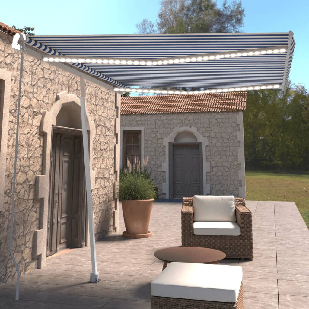 Manual Retractable Awning With Led