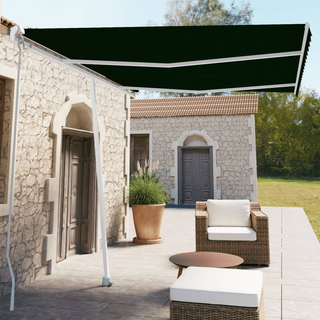 Freestanding Manual Retractable Awning Orange/Brown