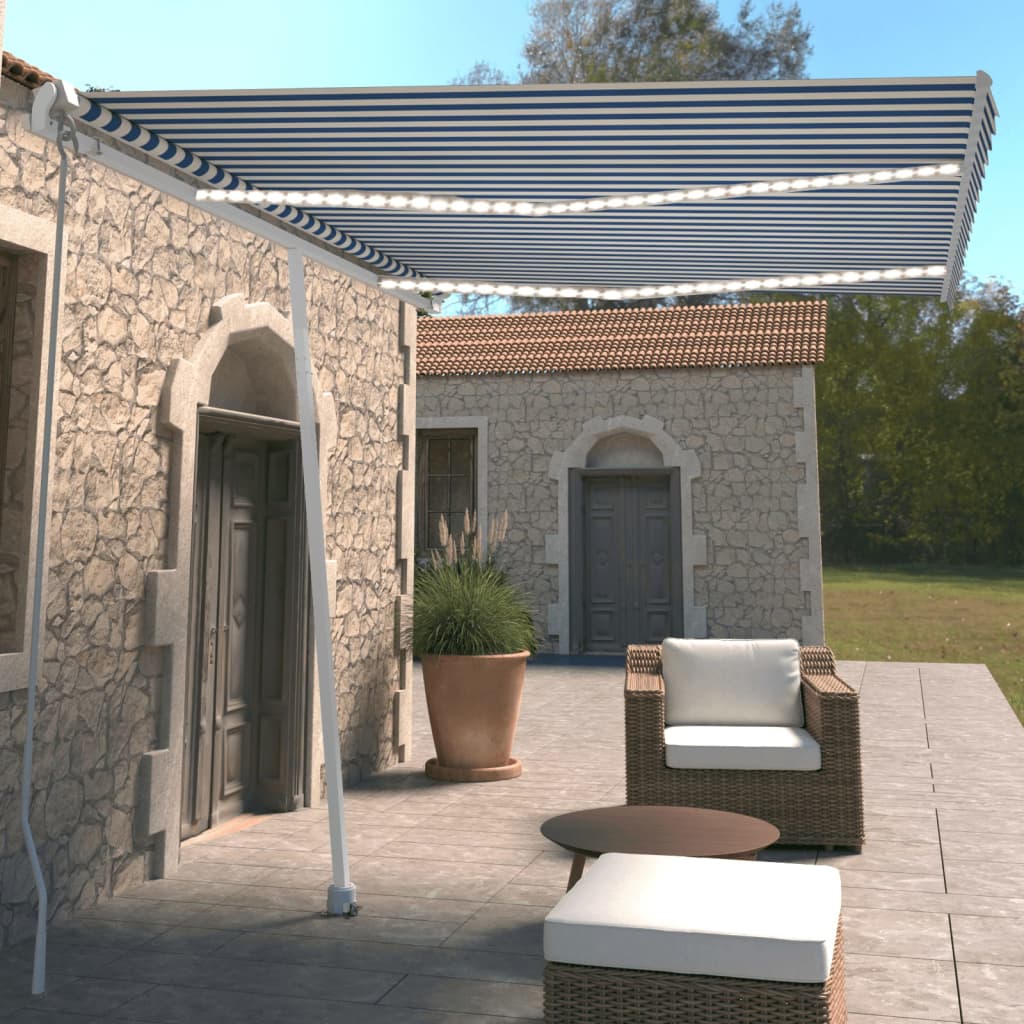 Manual Retractable Awning With Led