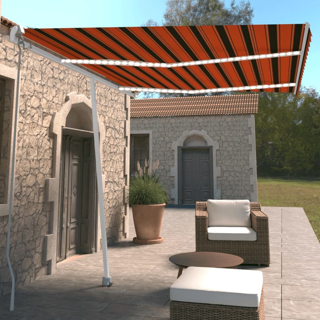 Manual Retractable Awning With Led