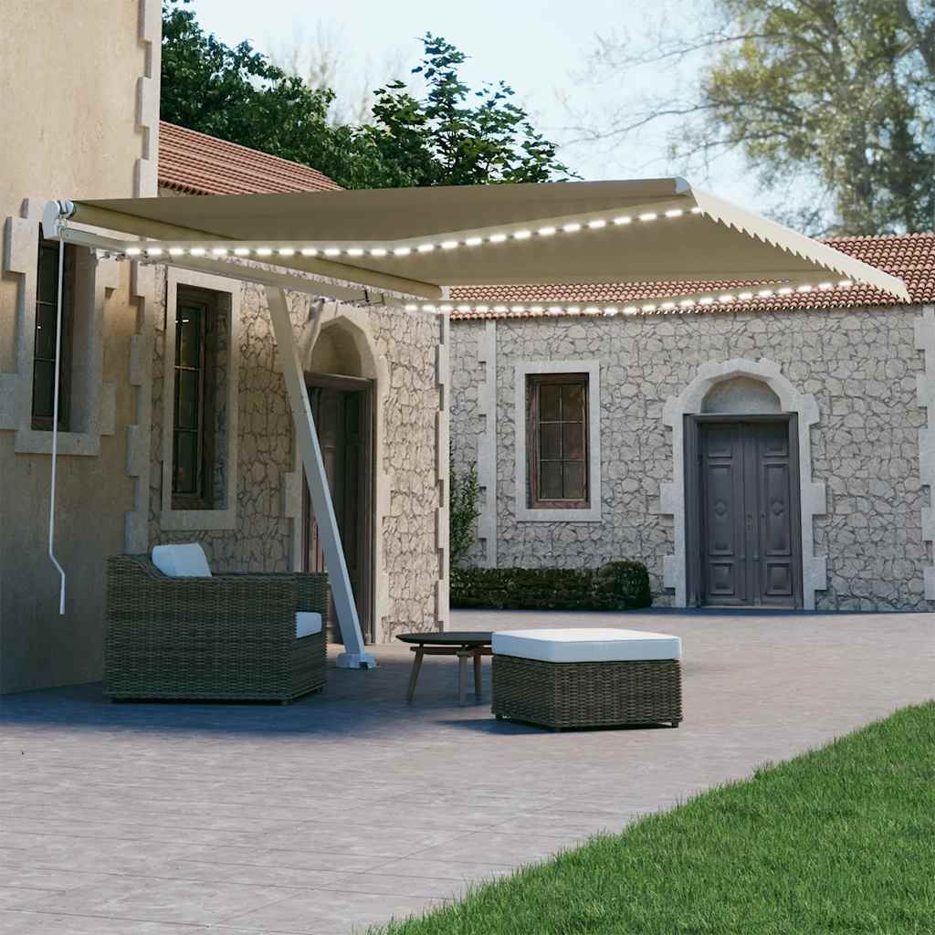 Manual Retractable Awning With Led