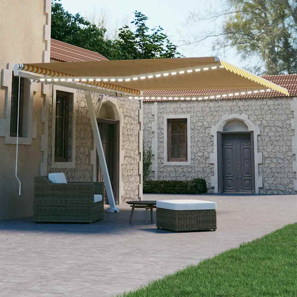 Manual Retractable Awning With Led