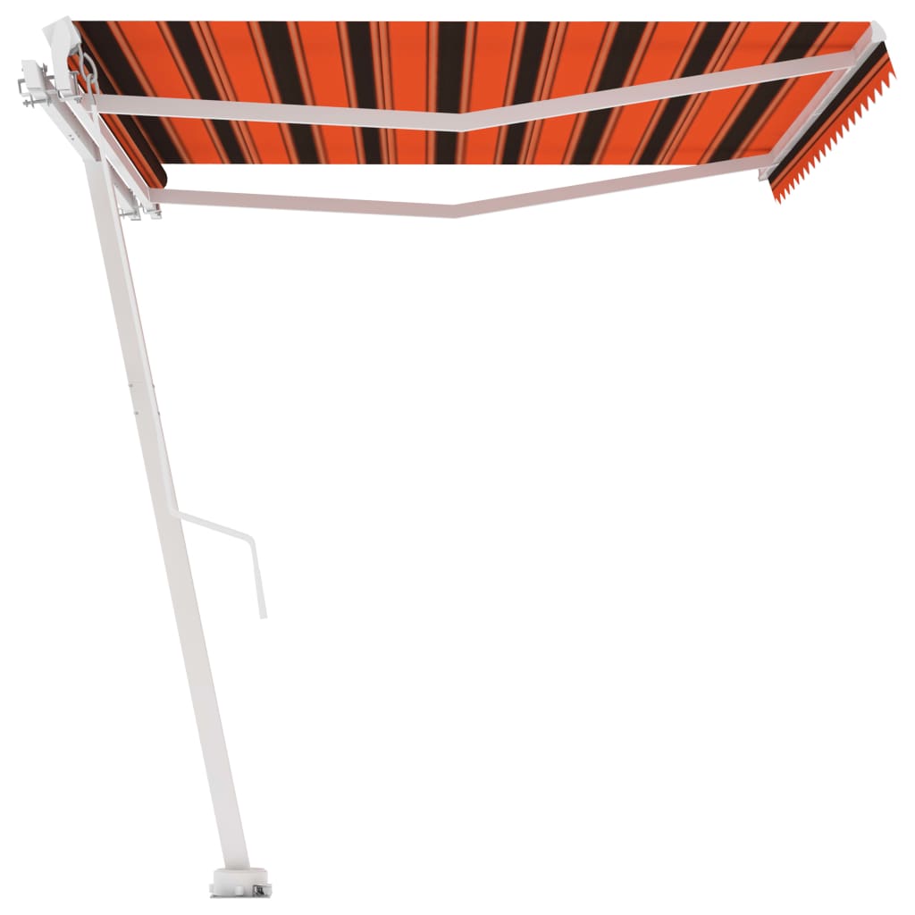 Freestanding Manual Retractable Awning Orange/Brown