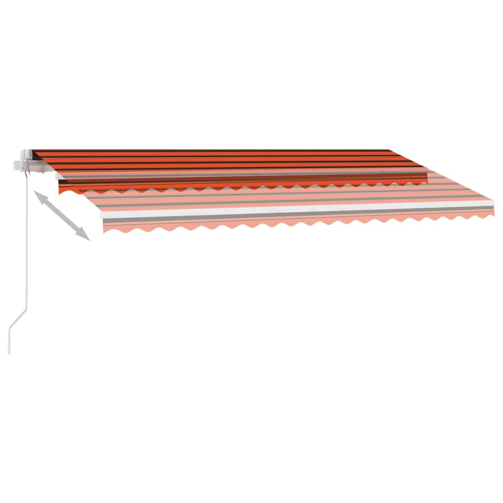 Freestanding Manual Retractable Awning Orange/Brown