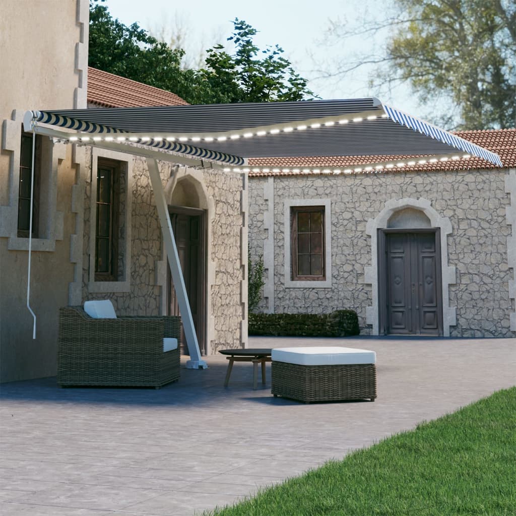 Manual Retractable Awning With Led