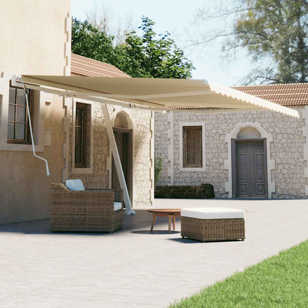 Freestanding Manual Retractable Awning Orange/Brown