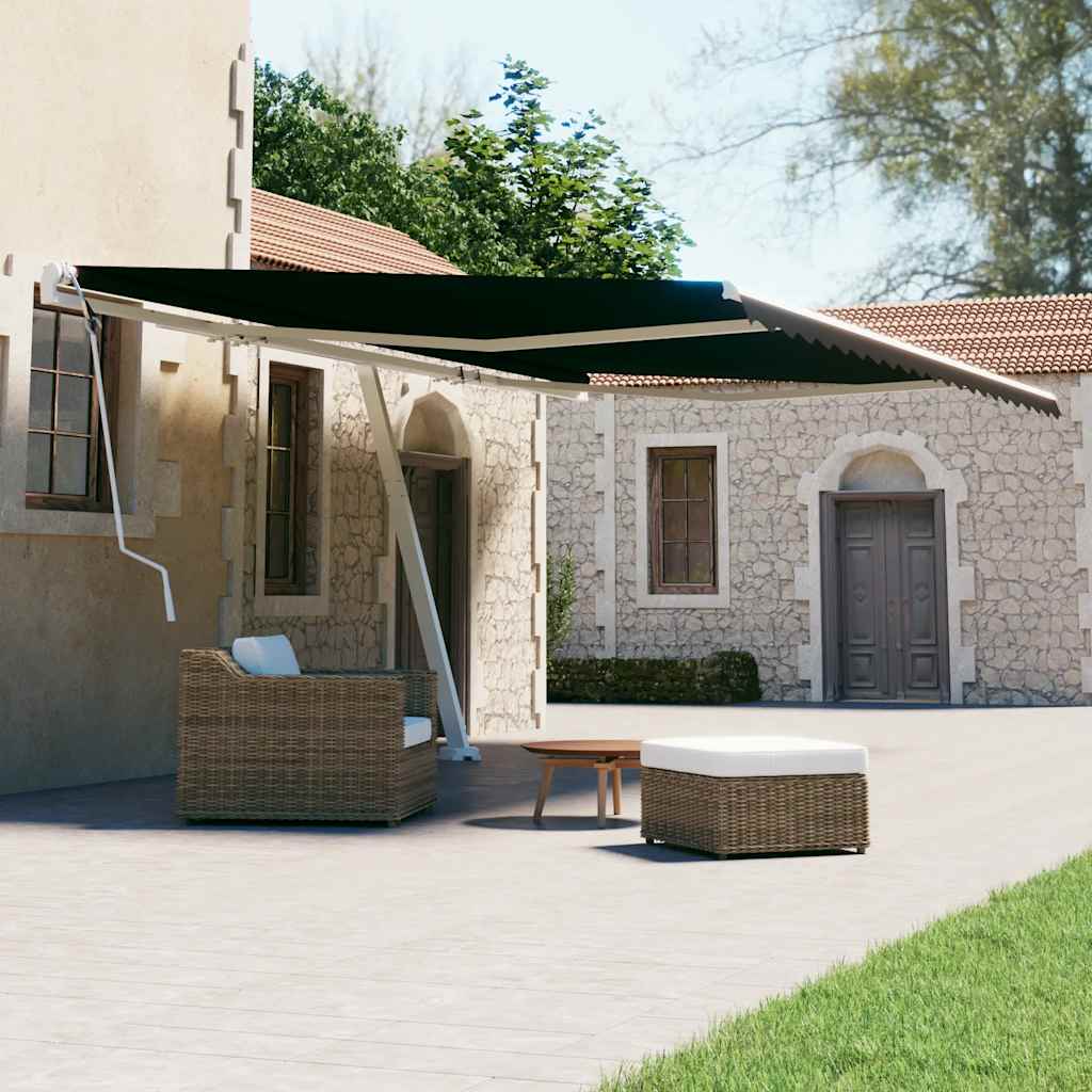 Freestanding Manual Retractable Awning Orange/Brown