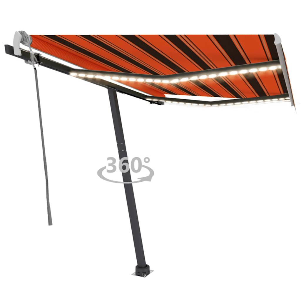 Manual Retractable Awning With Led