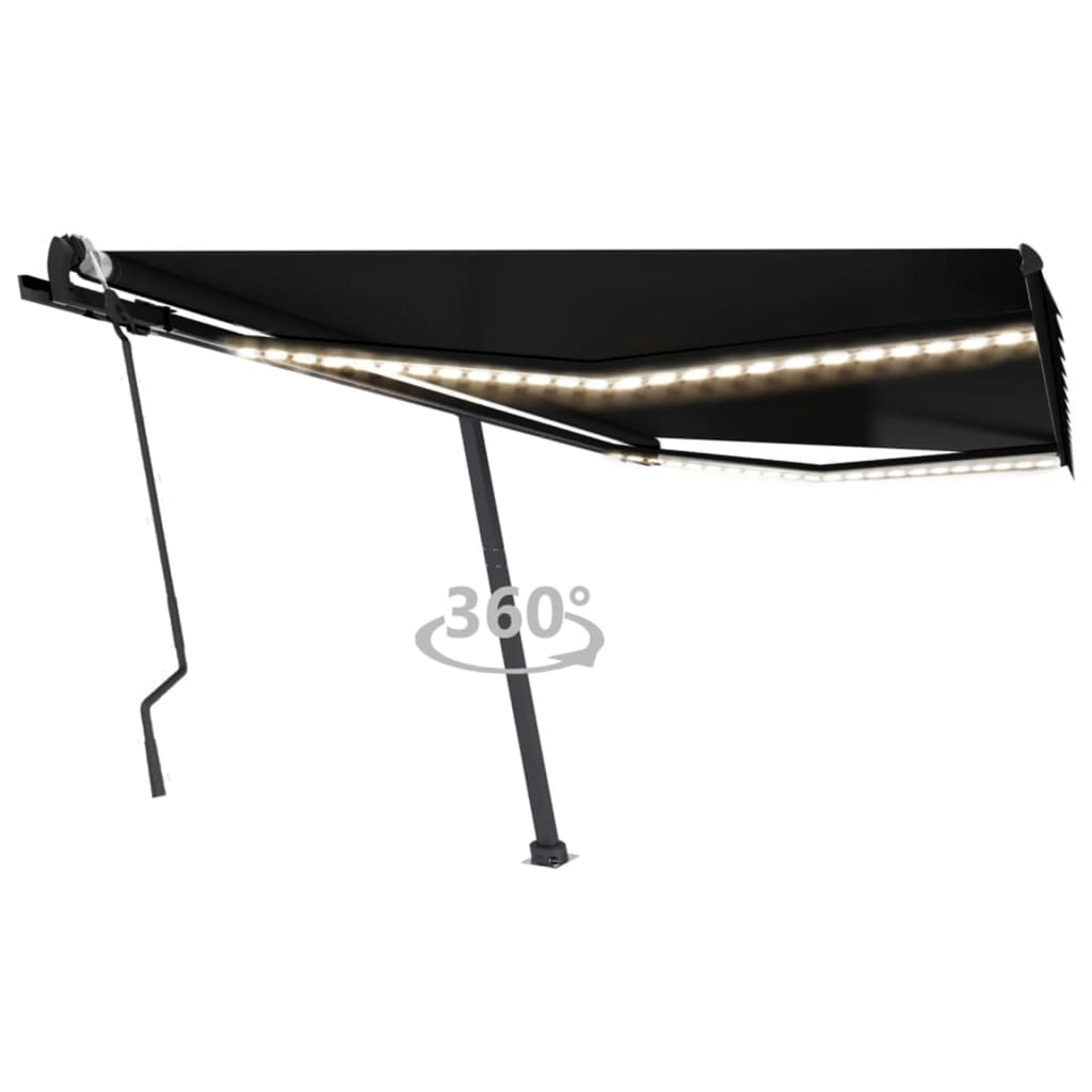 Manual Retractable Awning With Led