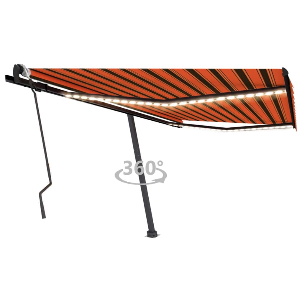 Manual Retractable Awning With Led