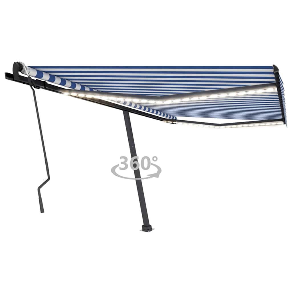 Manual Retractable Awning With Led