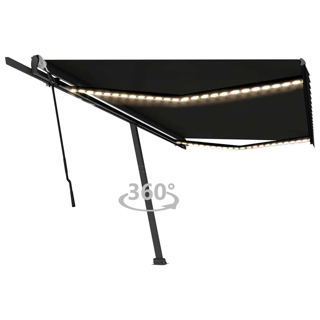 Manual Retractable Awning With Led