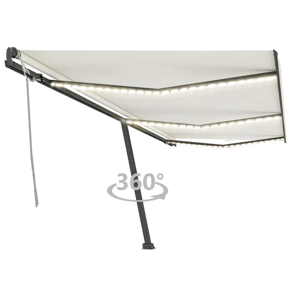 Manual Retractable Awning With Led