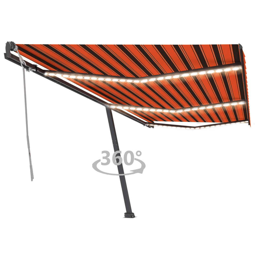 Manual Retractable Awning With Led