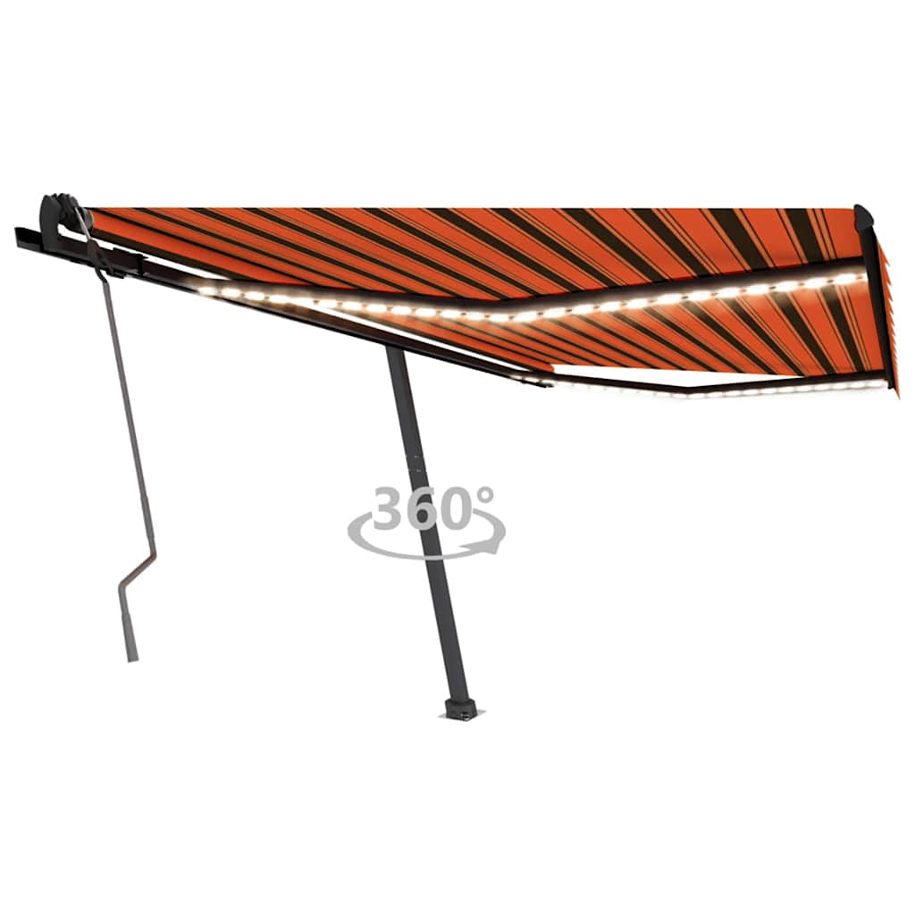 Manual Retractable Awning With Led