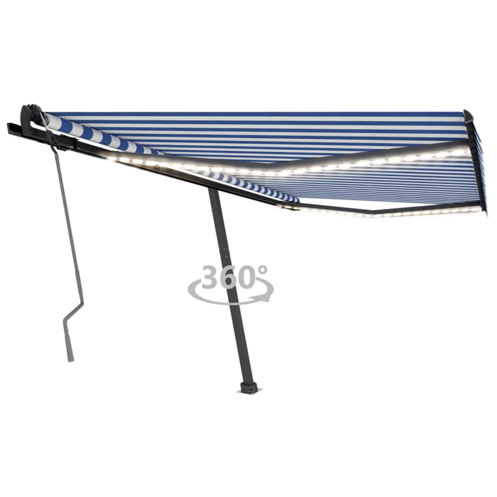 Manual Retractable Awning With Led