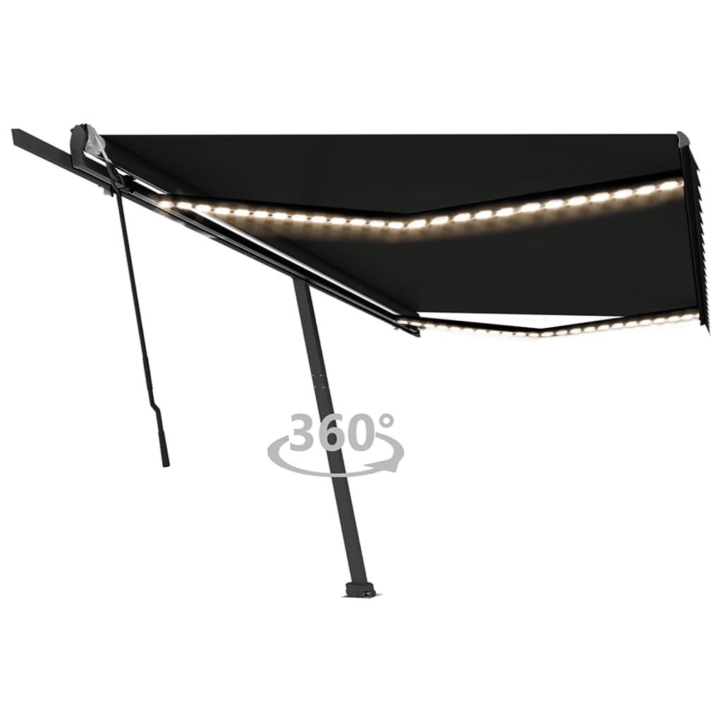 Manual Retractable Awning With Led