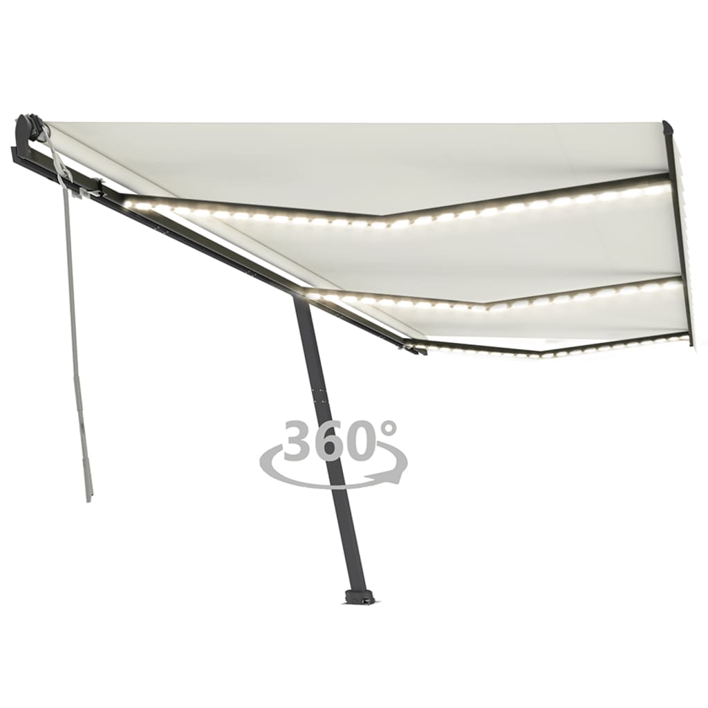 Manual Retractable Awning With Led