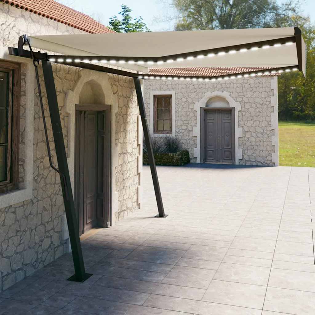 Manual Retractable Awning With Led