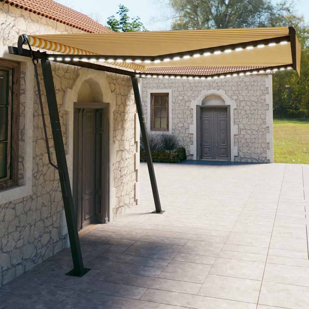 Manual Retractable Awning With Led