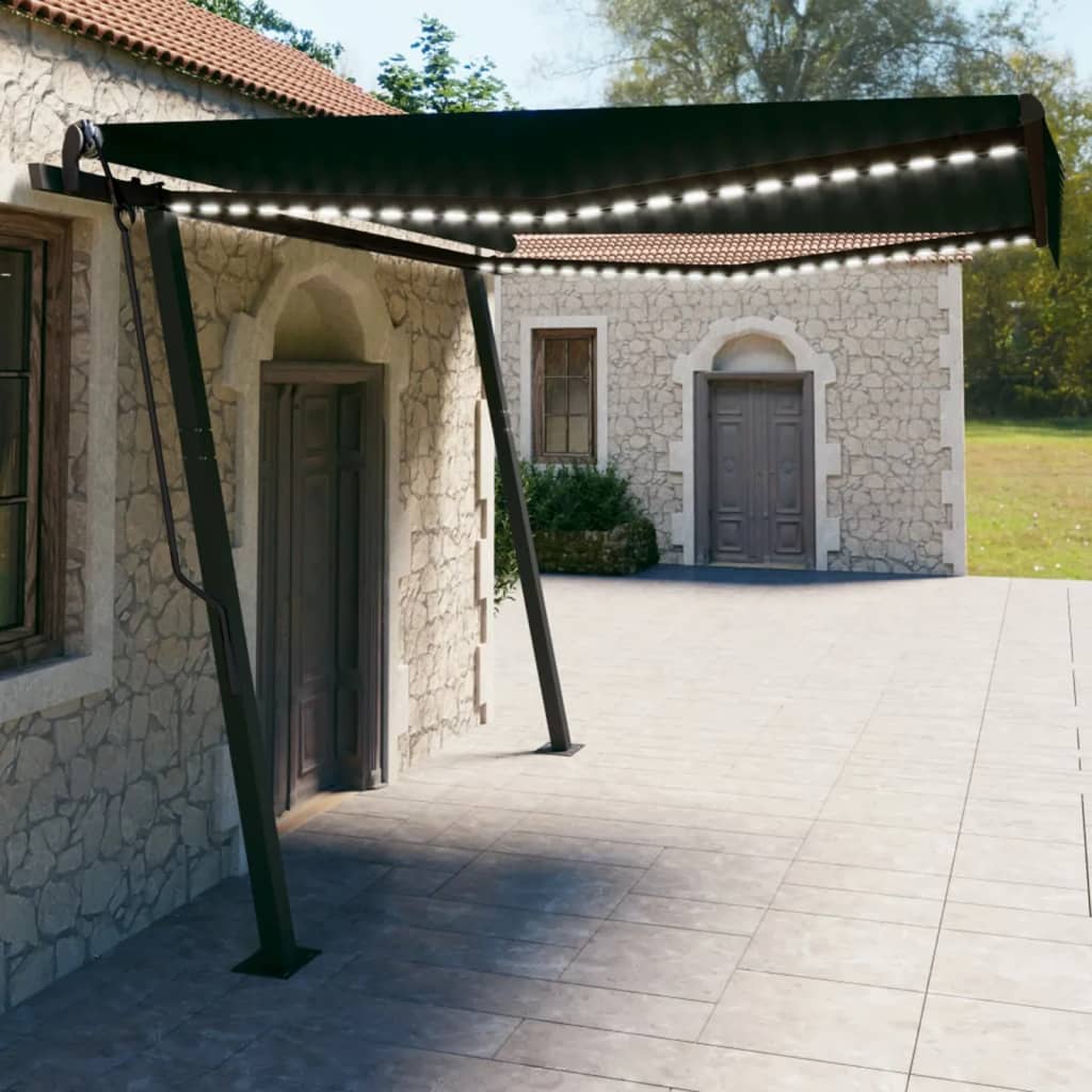Manual Retractable Awning With Led