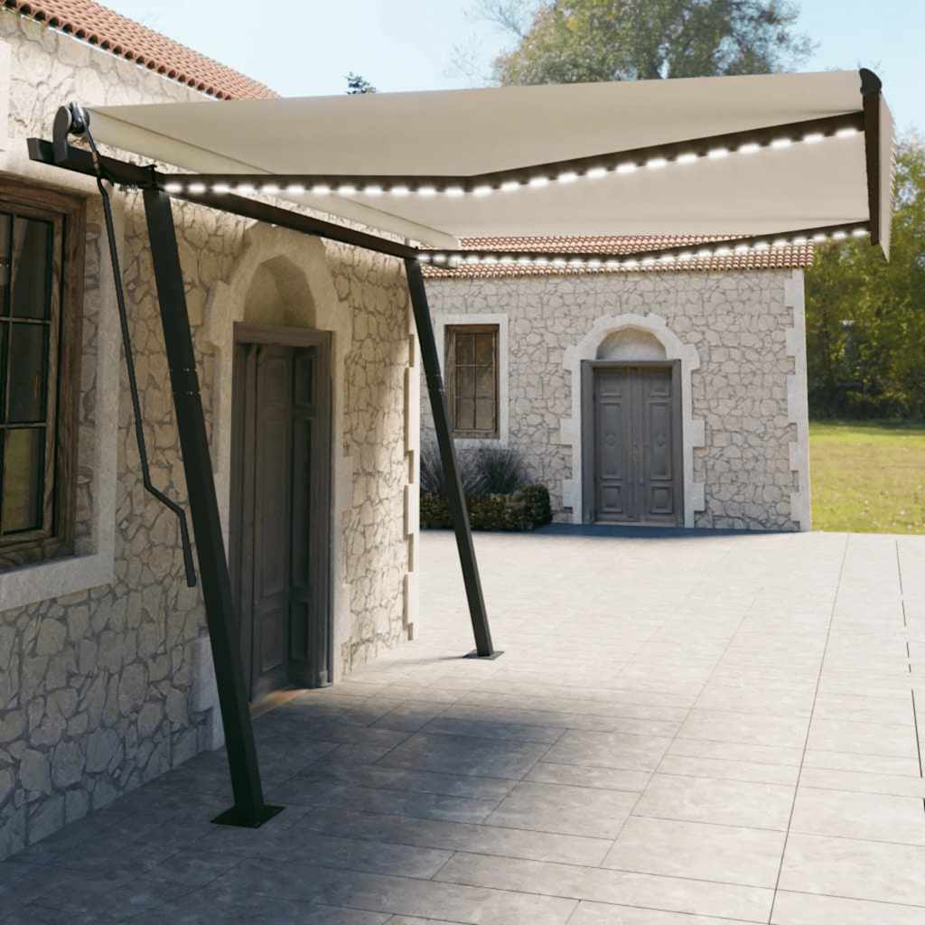 Manual Retractable Awning With Led