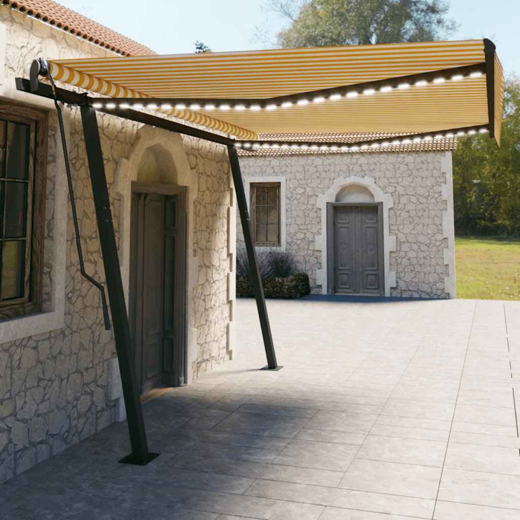 Manual Retractable Awning With Led