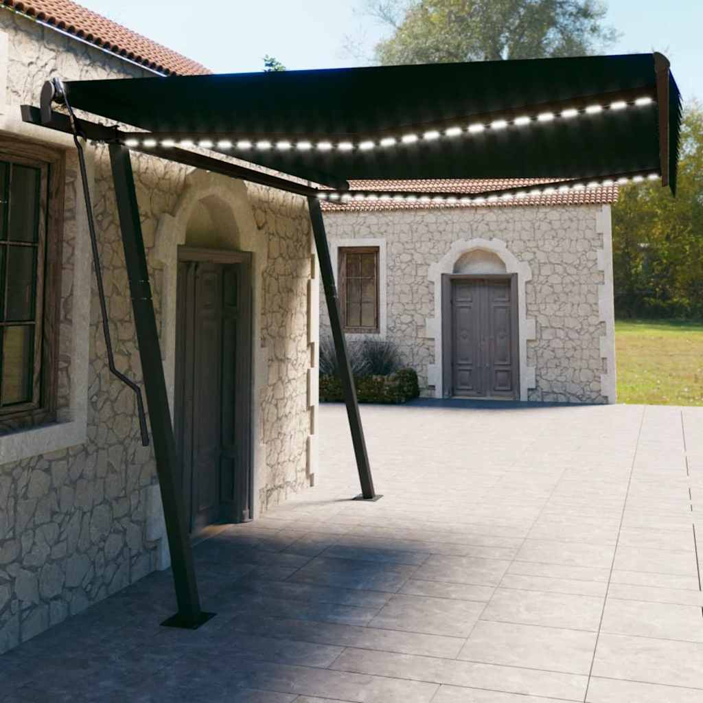Manual Retractable Awning With Led