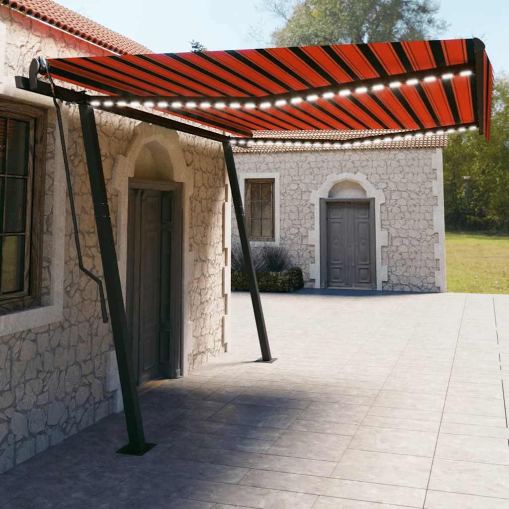 Manual Retractable Awning With Led